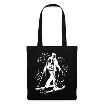 Alpine skier Winter sports Ski touring - Tote Bag - black - Front