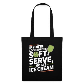Pickleball Spieler Looking For Soft Serve Dinking - Stoffbeutel - Schwarz - Vorne