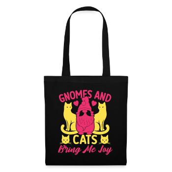 Garden Gnome Costume Gnomes & Cats Make Me Joy - Tote Bag - black - Front
