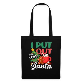 Ich Stelle Was Raus Für Santa Kekse Zweideutig - Stoffbeutel - Schwarz - Vorne