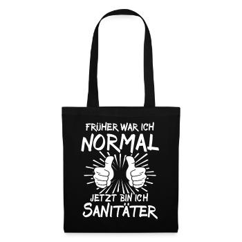 Sanitäter - Stoffbeutel - Schwarz - Vorne