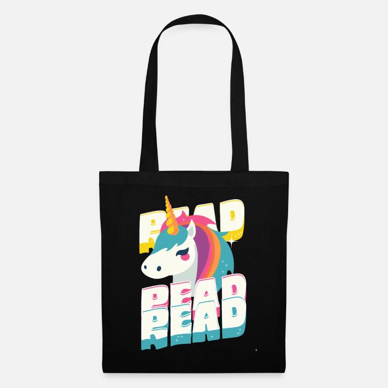 3x_Read - Unicorn - Tote Bag - black