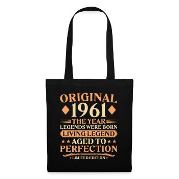 Original 1961 – 65th Birthday Vintage Design - Tote Bag - black - Front