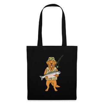 Conception extérieure du chien pêcheur de chasse - Sac en tissu - noir - Devant