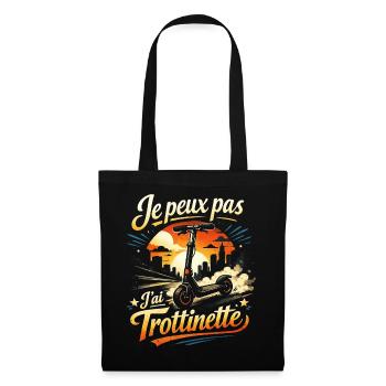 Je peux pas J'ai Trottinette - Sac en tissu - noir - Devant