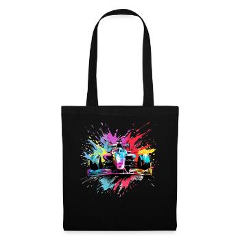 Speed Cars Racer Course Couleurs Splash Art Racing - Sac en tissu - noir - Devant