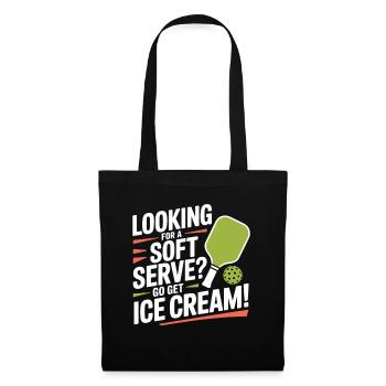 Pickleball Spieler Looking For Soft Serve Dinking - Stoffbeutel - Schwarz - Vorne
