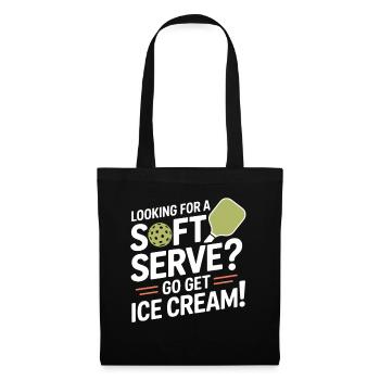 Pickleball Spieler Looking For Soft Serve Dinking - Stoffbeutel - Schwarz - Vorne