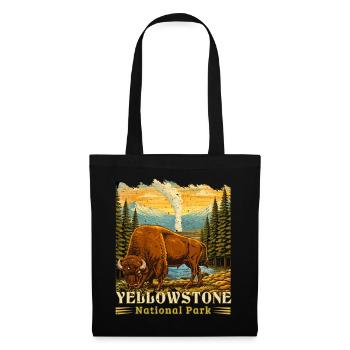 Yellowstone National Park Buffalo Camping - Tote Bag - black - Front