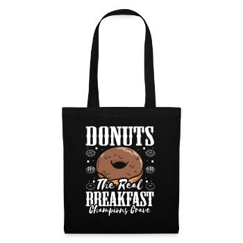Restauration rapide en donuts - Sac en tissu - noir - Devant