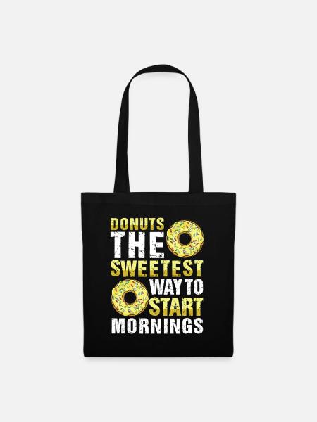 Donut Fastfood - Stoffbeutel - Schwarz