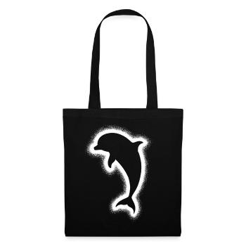 Dauphin Dauphin Enfants Hommes Garçons Dauphin à gros nez - Sac en tissu - noir - Devant