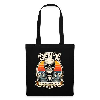 Skull Sunset Denim Rider - Tote Bag - black - Front