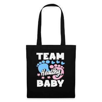 Fête de révélation du sexe de l’équipe Bébé en Bonne Santé - Sac en tissu - noir - Devant