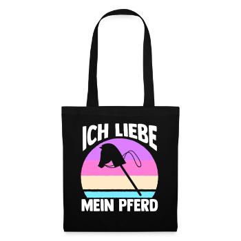 Steckenpferd Hobbyhorse Hobby Horsing - Stoffbeutel - Schwarz - Vorne