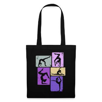 Gymnaste Fille Gymnastique Acrobatie - Sac en tissu - noir - Devant