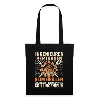 Grillingenieur: Physik am Feuer - Stoffbeutel - Schwarz - Vorne