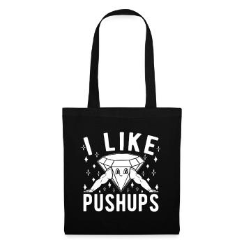 Gym Junkies I Like Pushups Calisthenics Fitness - Stoffbeutel - Schwarz - Vorne