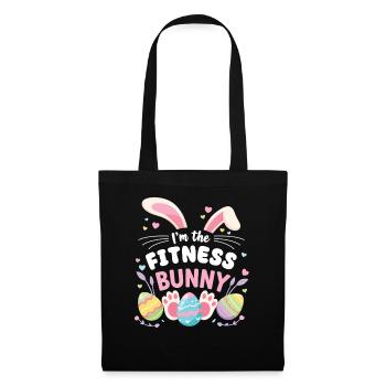 Ich Bin Der Fitnesshase Süße Ostern Familie - Stoffbeutel - Schwarz - Vorne