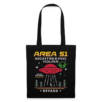 Area 51 Besichtigungstouren - Stoffbeutel - Schwarz - Vorne