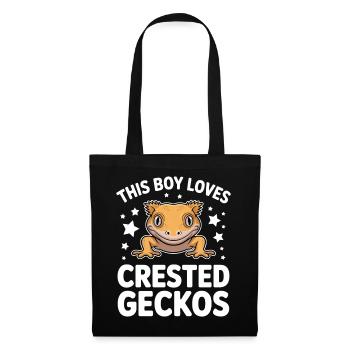 Crowned Gecko Sayings Funny Crowned Gecko Gift - Tote Bag - black - Front