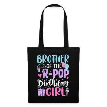 Brother Of The K Pop Birthday Girl - Stoffbeutel - Schwarz - Vorne