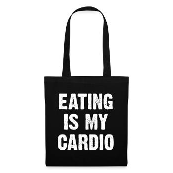 Essen Ist Mein Cardio - Stoffbeutel - Schwarz - Vorne