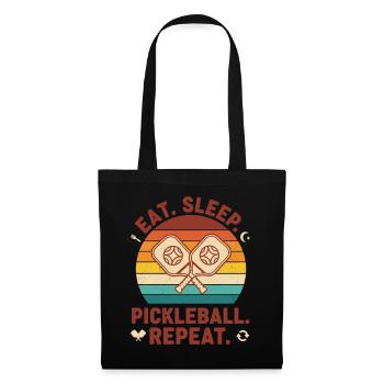 Pickleball Eat Sleep Pickleball Repeat Funny - Tote Bag - black - Front