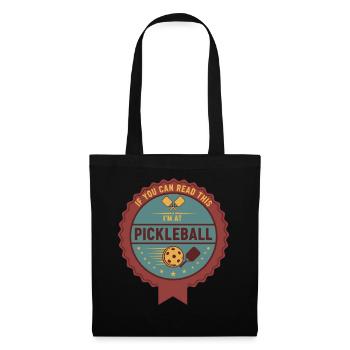 Joueur drôle de pickleball pickleball - Sac en tissu - noir - Devant