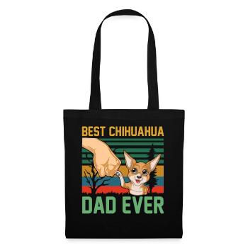 Best Chihuahua Dad Ever Retro Tee - Tote Bag - black - Front