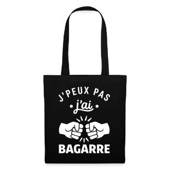 J'ai bagarre poings en duel - Sac en tissu - noir - Devant