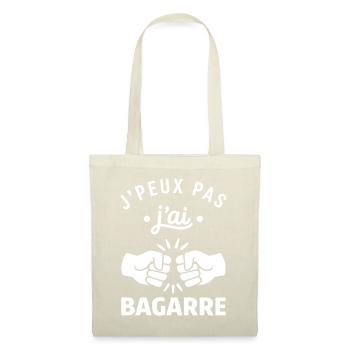 J'ai bagarre poings en duel - Sac en tissu - nature - Devant