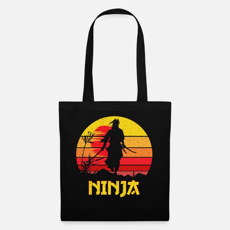Ninja Sunset Shadow Warrior - Tote Bag - black