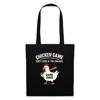 Chicken Game – Game Over Lustiges Huhn - Stoffbeutel - Schwarz - Vorne