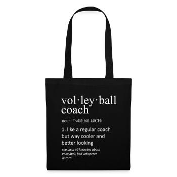 Volleyball Coach Funny Dictionary Definition Art - Tote Bag - black - Front