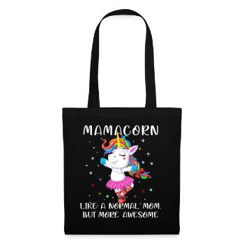 Mamacorn Dancing Unicorn Mom Shirt - Stoffbeutel - Schwarz - Vorne