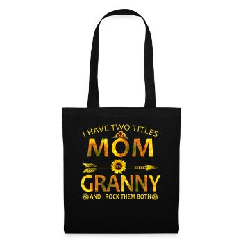 Mom & Granny Sunflower Floral Shirt - Tote Bag - black - Front