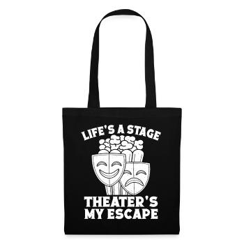 Theater Life ́s A Stage Actor Musical Theatre - Tote Bag - black - Front