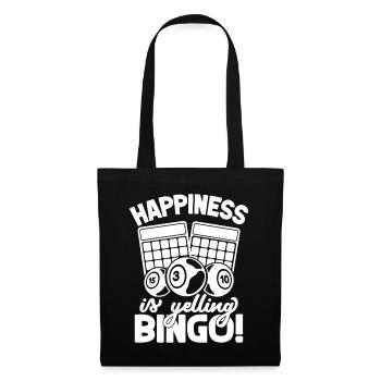 Bingo Player Happiness Is Yelling Bingo - Tote Bag - black - Front