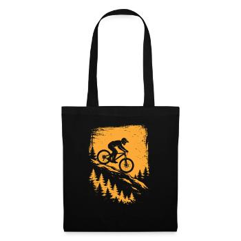 Mountainbike Downhill – Trail Biker Design - Stoffbeutel - Schwarz - Vorne