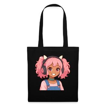 Vintage Japanese Bigfoot Gamer Anime Gaming - Tote Bag - black - Front