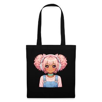 Vintage Japanese Bigfoot Gamer Anime Gaming - Tote Bag - black - Front