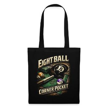 8-Ball Billard Eight Ball Corner Pocket - Stoffbeutel - Schwarz - Vorne