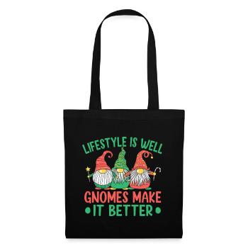 Garden Gnome Costume Life Good Gnomes Make Better - Stoffbeutel - Schwarz - Vorne