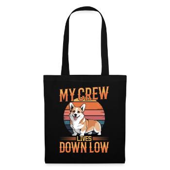 Corgi de race de chien drôle - Sac en tissu - noir - Devant