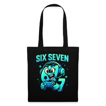Six Seven Gamer Mascot Italian Brainrot Gaming - Tote Bag - black - Front