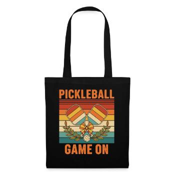 Jeu de pickleball Sur le joueur drôle de pickleball - Sac en tissu - noir - Devant