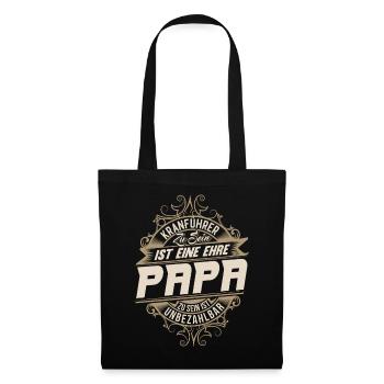 Kranführer Papa - Stoffbeutel - Schwarz - Vorne