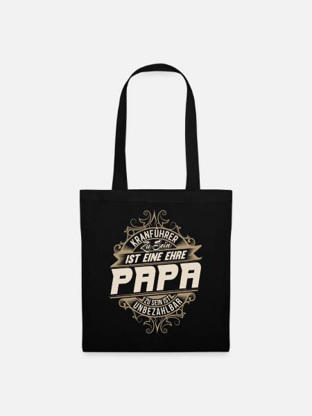 Kranführer Papa - Stoffbeutel - Schwarz