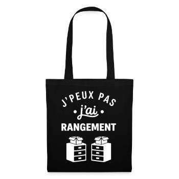 J'peux pas j'ai rangement - Sac en tissu - noir - Devant
